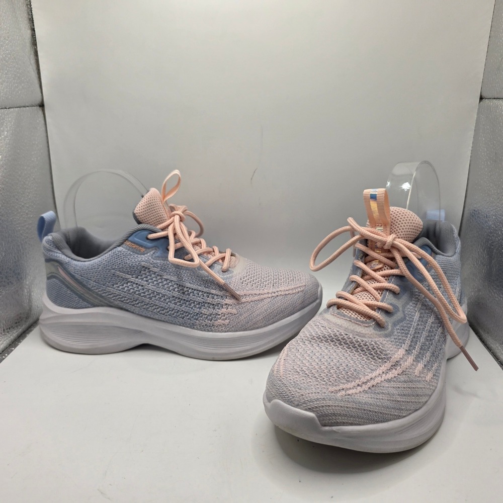 Fashion Blue & Pink Knit Athletic Sneakers Women Size EU 38 Running Shoes